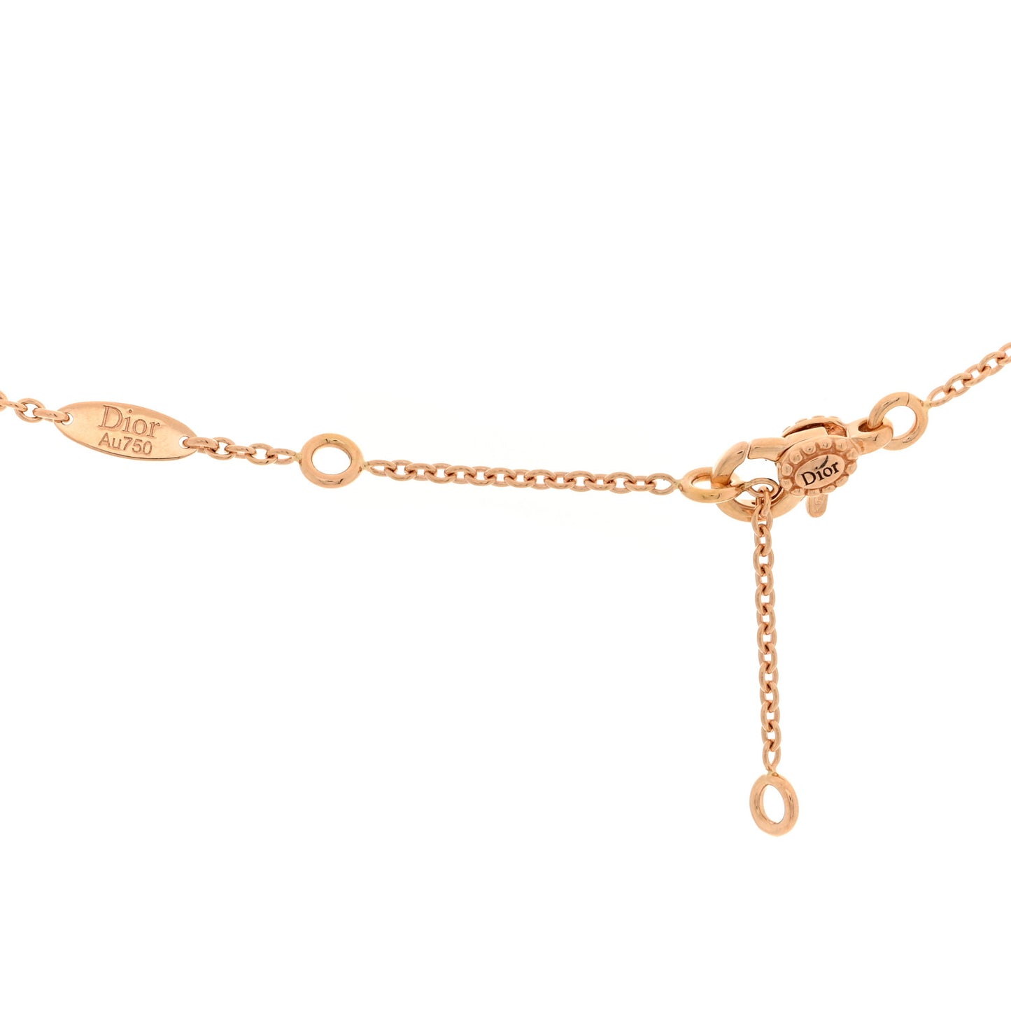 18K Rose Gold Diamond XS Rose Des Vents Necklace