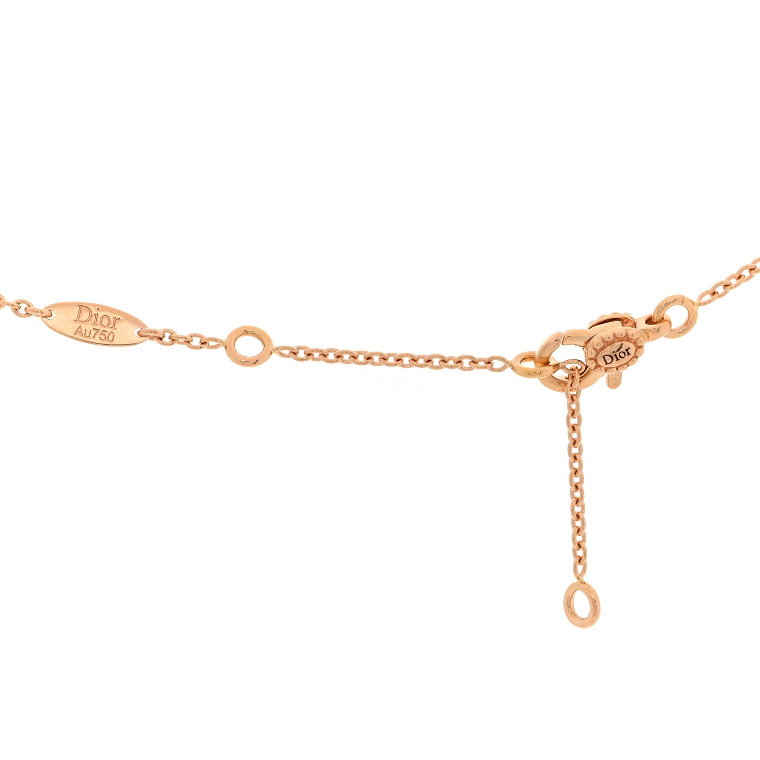 Christian Dior 18K Rose Gold Diamond XS Rose Des Vents Necklace 4 of 4