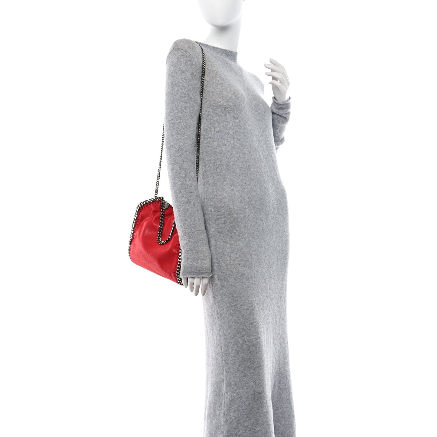 Shaggy Deer Mini Falabella Shoulder Bag Red