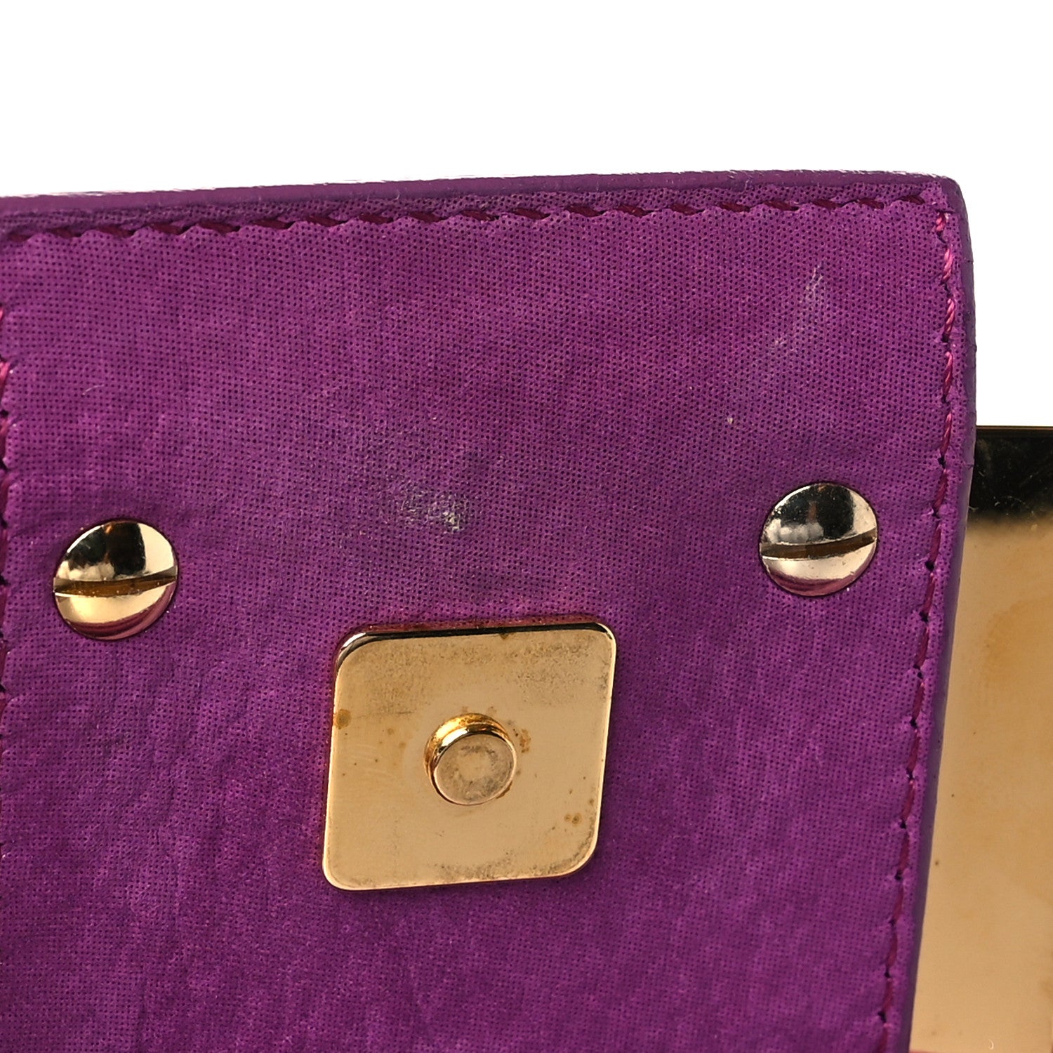 Fendi Vitello Savana Mini Baguette Cyclamen Turtle 13 of 13