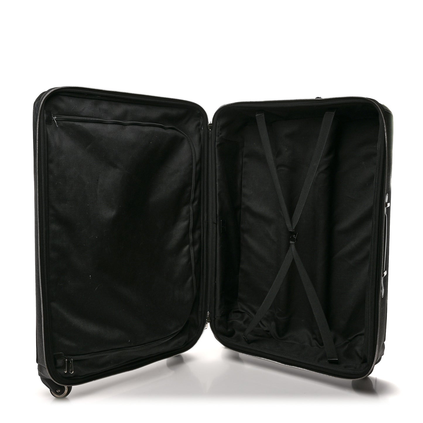 GG Supreme Monogram Large Four Wheel Suitcase Black Grey