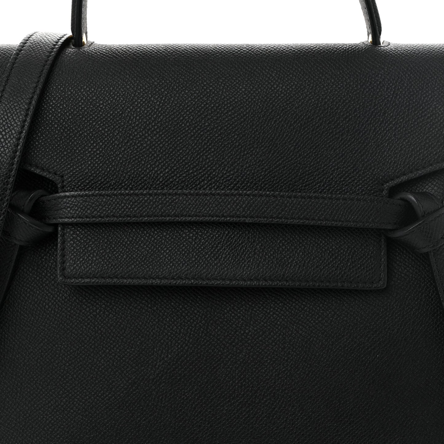 Grained Calfskin Micro Belt Bag Black