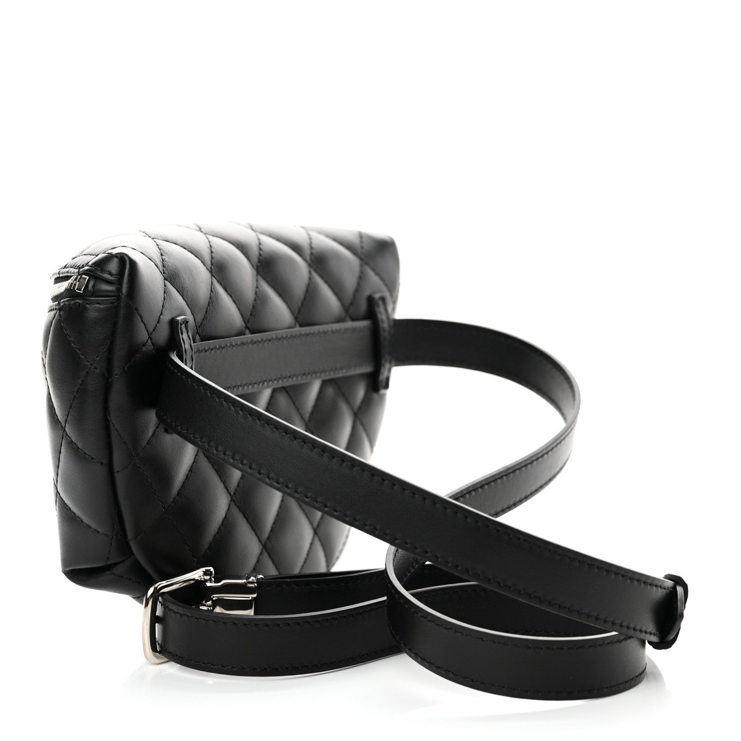 Chanel Calfskin Quilted Waist Belt Bag Black 3 of 14