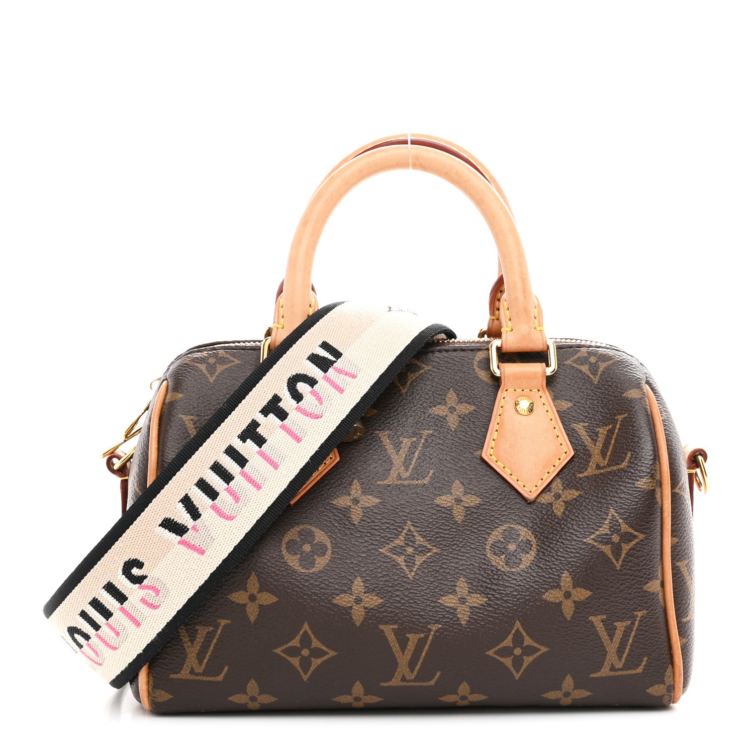Louis Vuitton Monogram Speedy Bandouliere 20 Black 1863834
