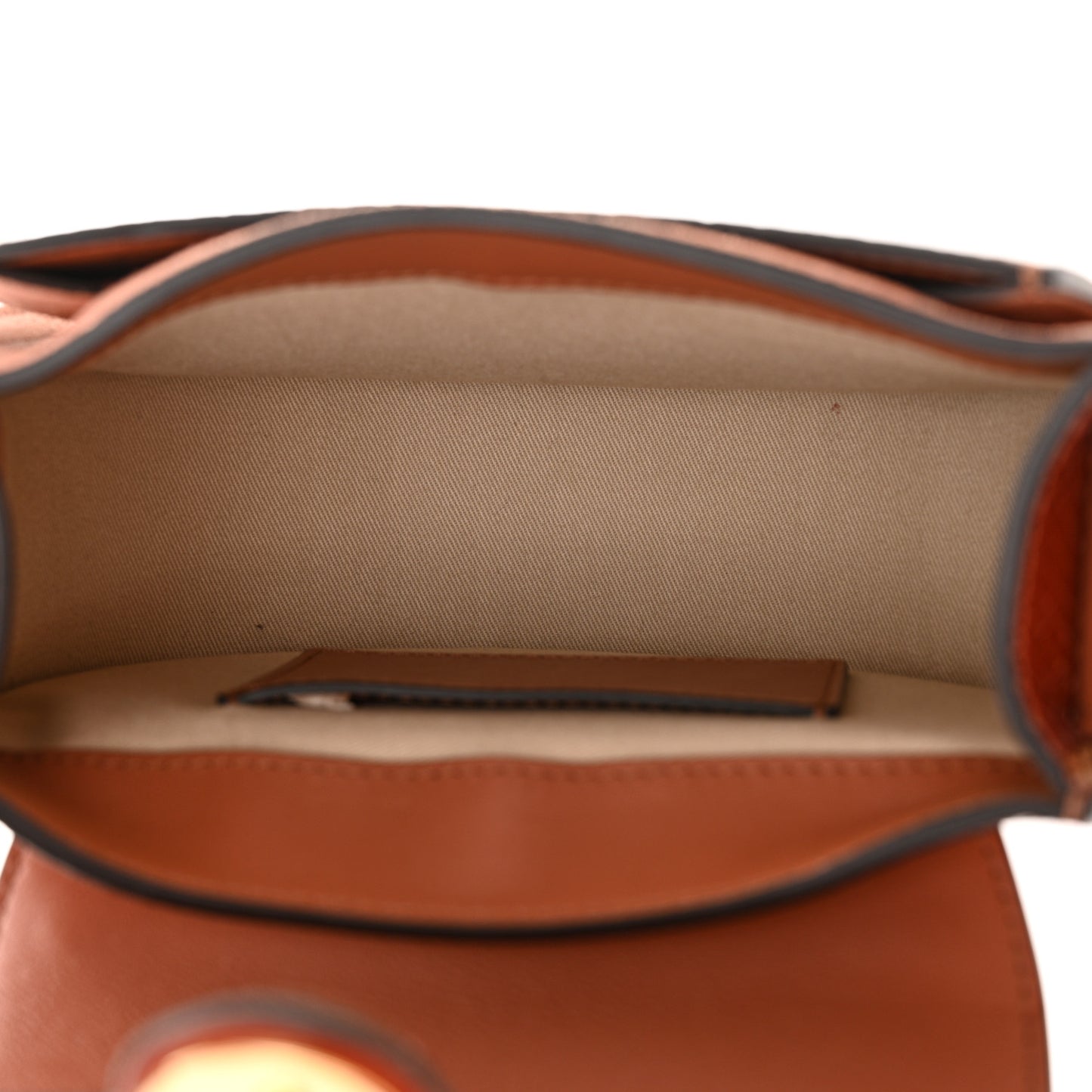 Calfskin Python Embossed Small Tess Bag Sepia Brown