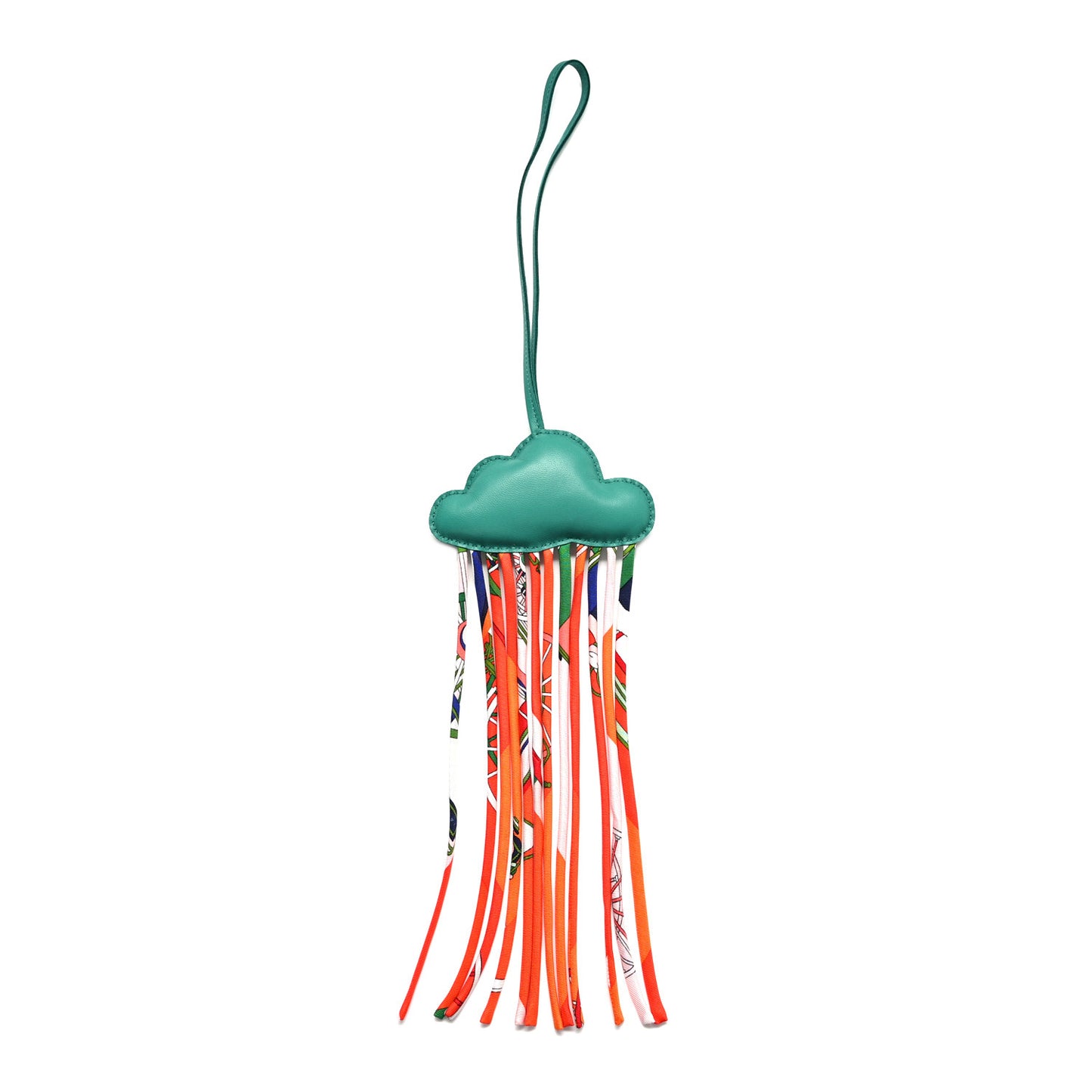 Swift Silk Twill Cord Cloud Bag Charm Vert Verone