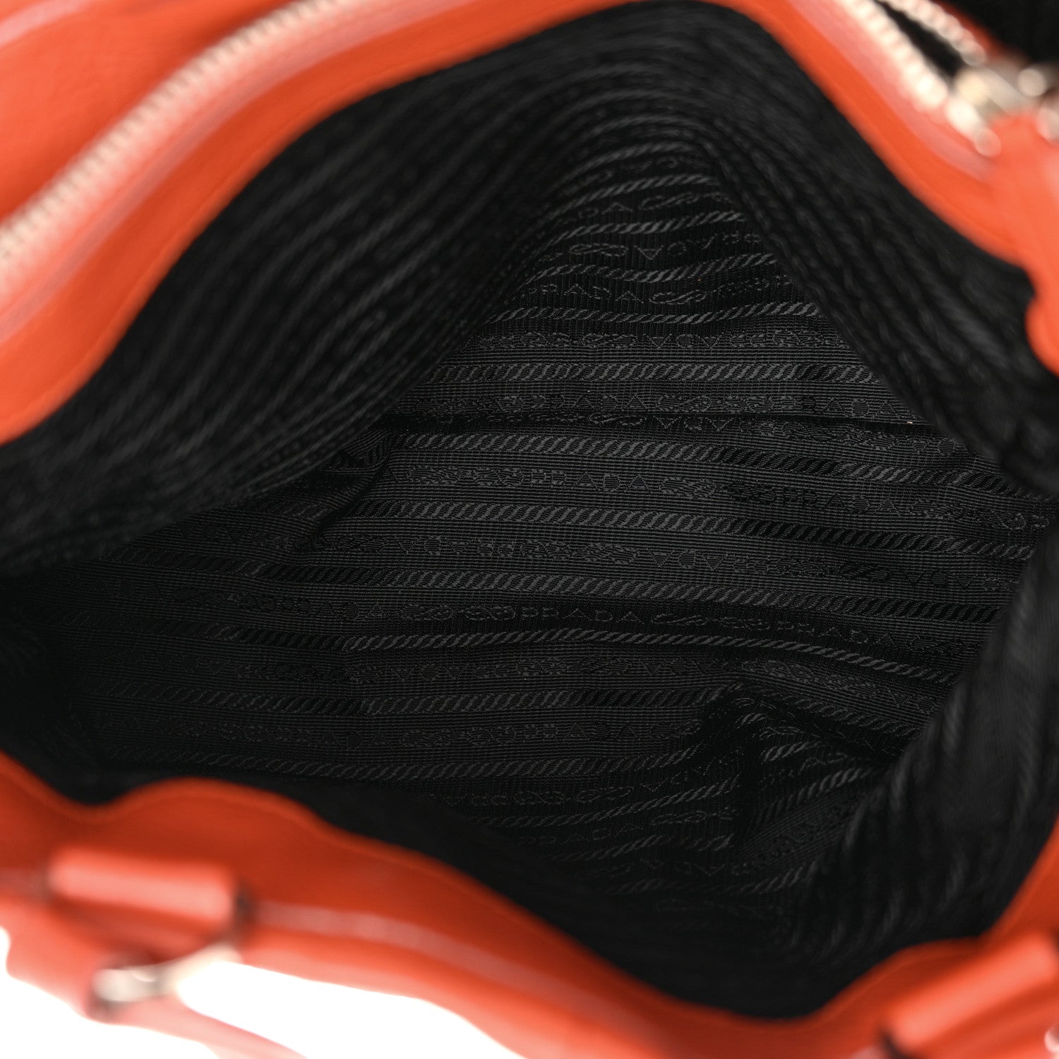 Prada Vitello Daino Buckle Shoulder Bag Mandarin 5 of 13
