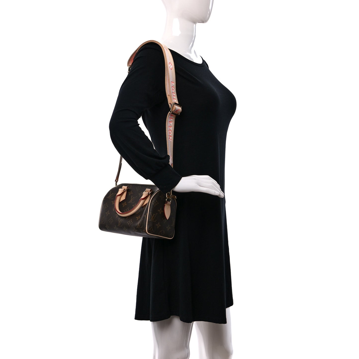 Monogram Speedy Bandouliere 20 Pink Orange