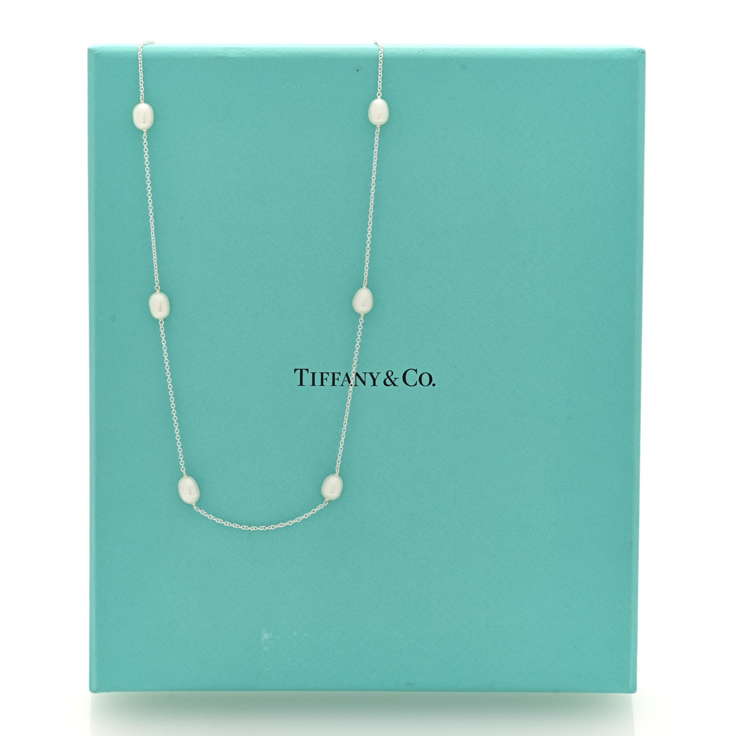 Tiffany Sterling Silver Pearl Elsa Peretti Pearls By The Yard Necklace 5 of 5