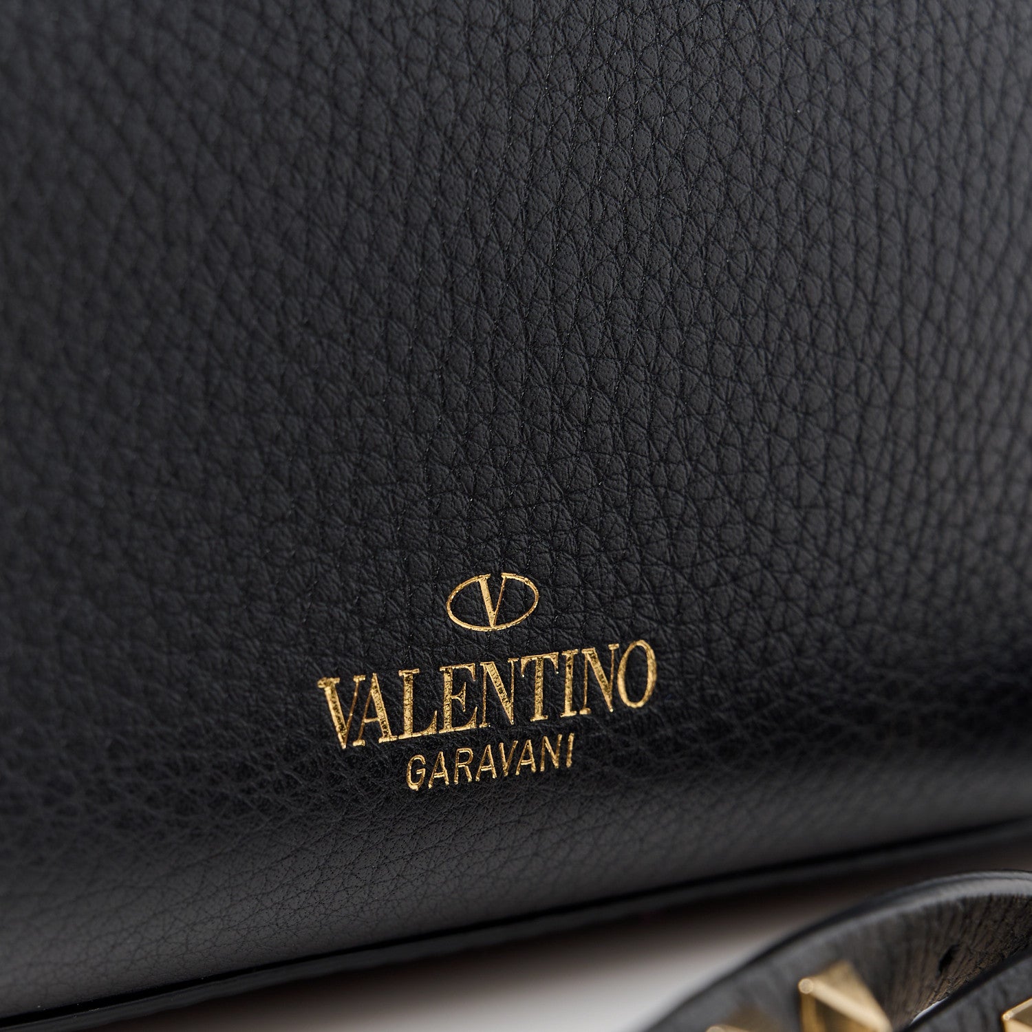 Valentino Garavani Pebbled Calfskin Medium Rockstud Flip Lock Crossbody Bag Black 6 of 9