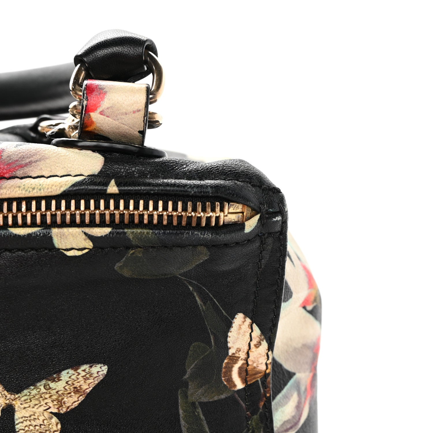 Givenchy Lambskin Magnolia and Moth Print Mini Pandora Black 13 of 16