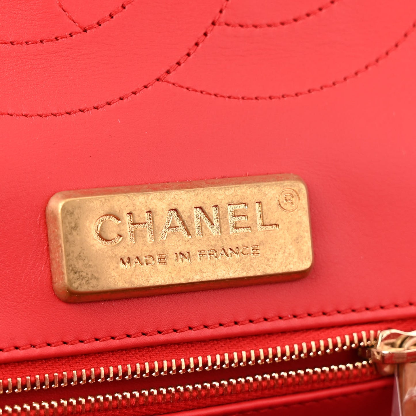 Matte Alligator Jumbo Double Flap Red