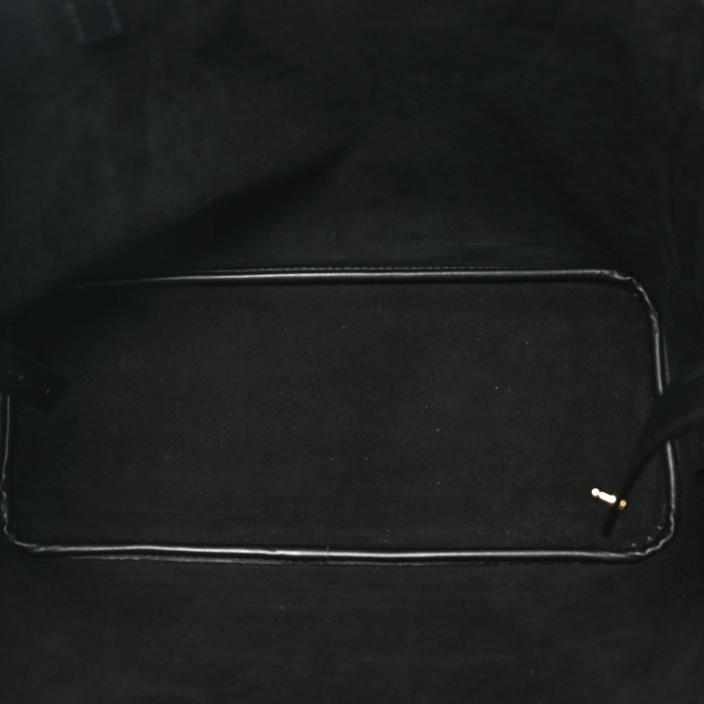 Canvas Calfskin Charming Tote Natural Black