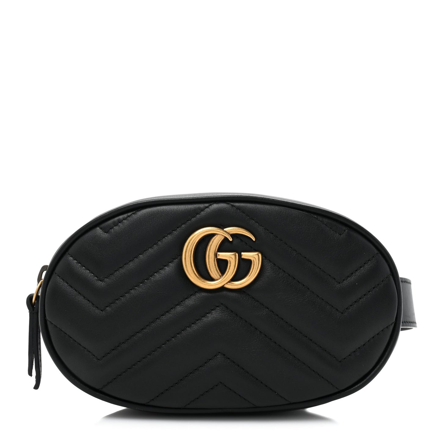 Calfskin Matelasse GG Marmont Belt Bag 75 30 Black