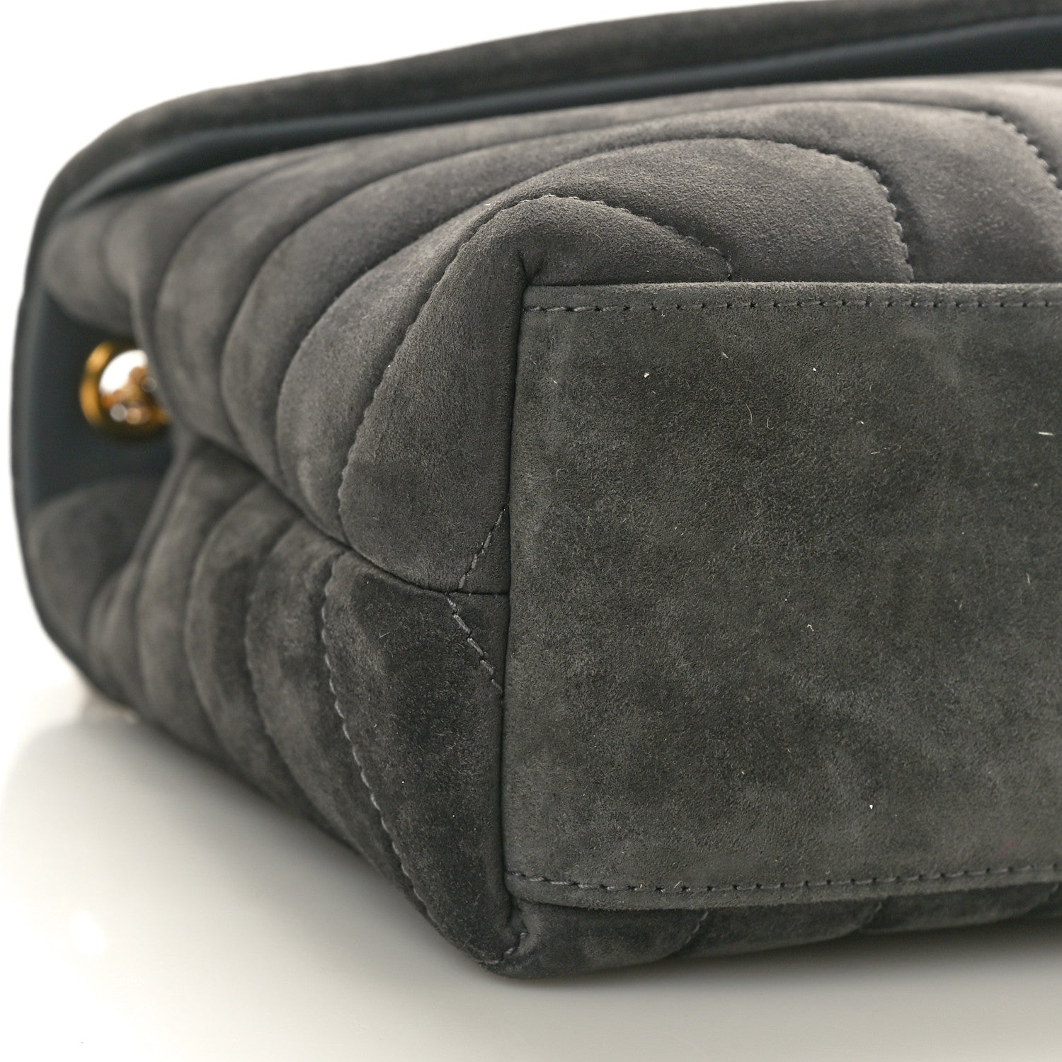 Saint Laurent Suede Calfskin Y Quilted Monogram Small Loulou Chain Satchel Storm 10 of 11