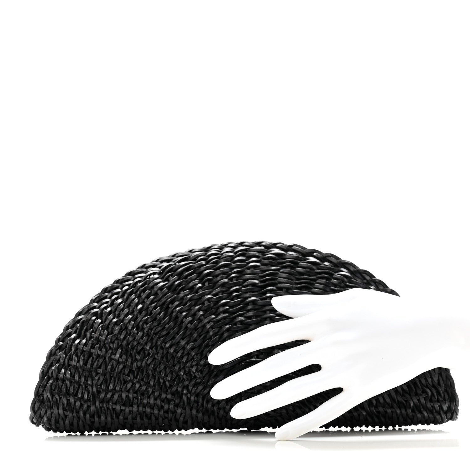 The Row Handwoven Calfskin Sunset Clutch Black 2 of 6