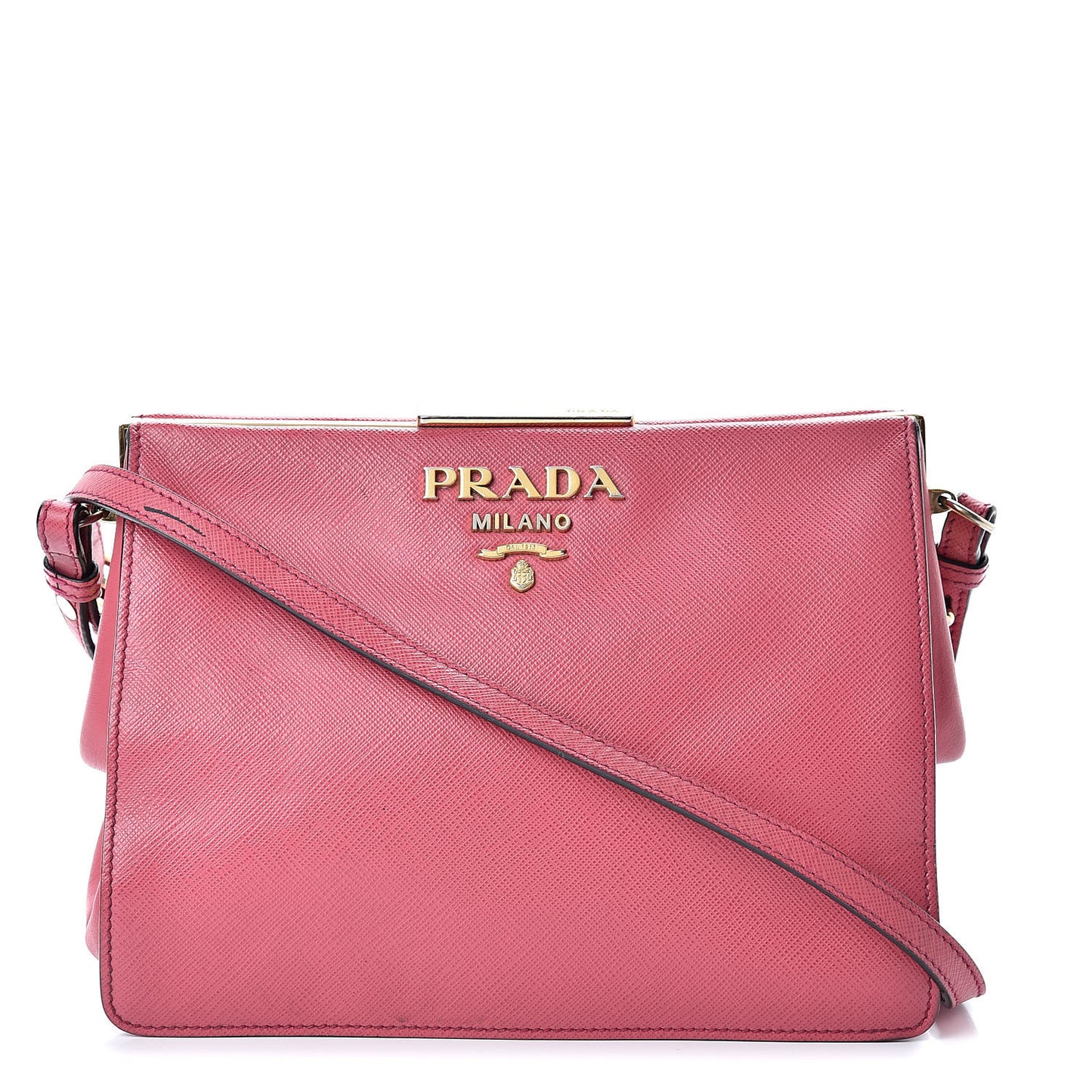 Saffiano City Calf Light Frame Bag Peonia