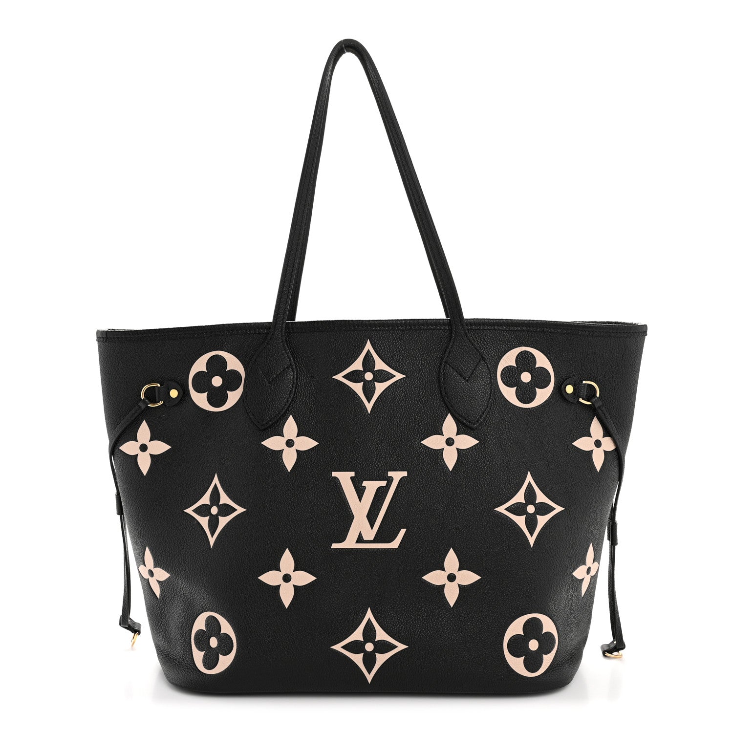 Louis Vuitton Empreinte Monogram Giant Neverfull MM Black Beige