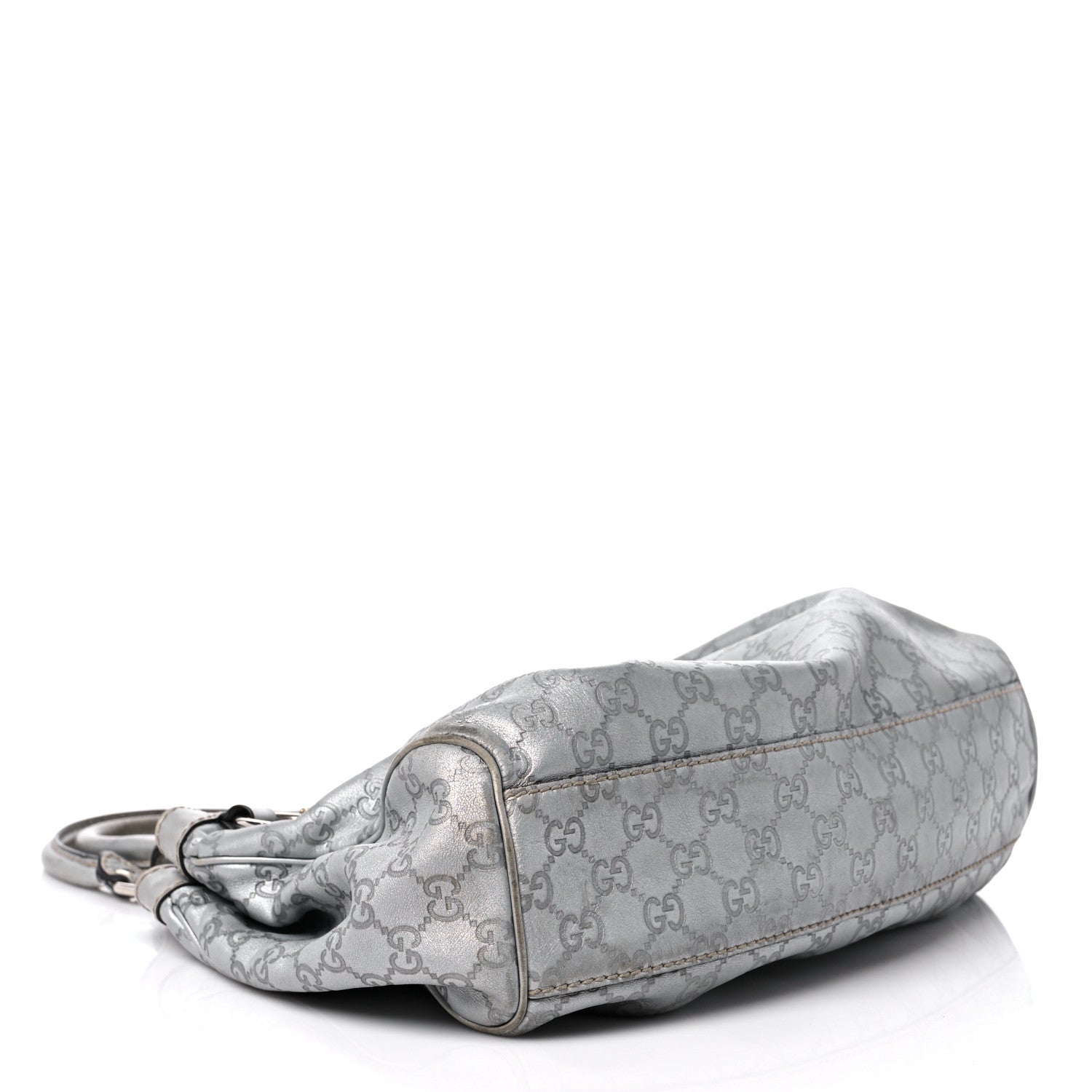 Gucci Metallic Guccissima Medium Sukey Tote Silver 4 of 25