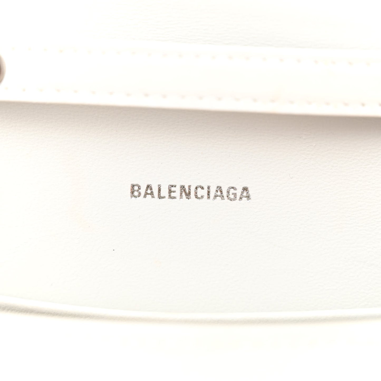 Shiny Calfskin Crocodile Embossed Small Hourglass Evening Chain Bag White
