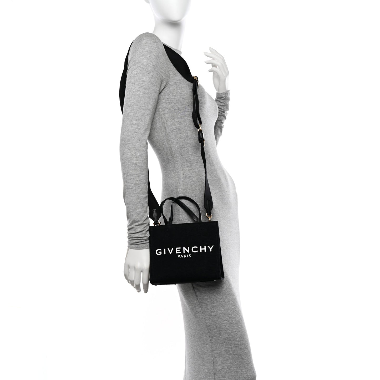 Canvas Mini Bond Shopper Tote Black