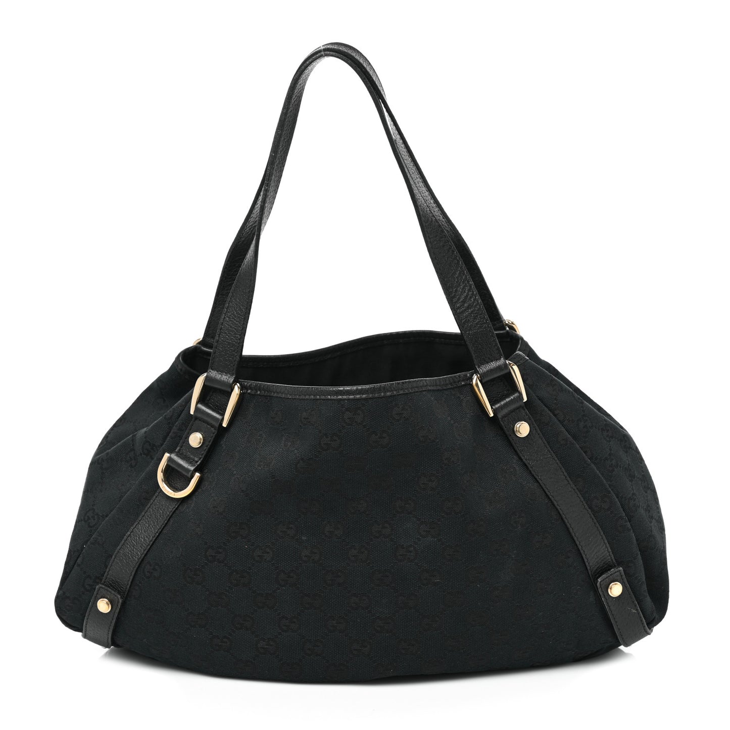 Monogram Medium Abbey Shoulder Bag Black