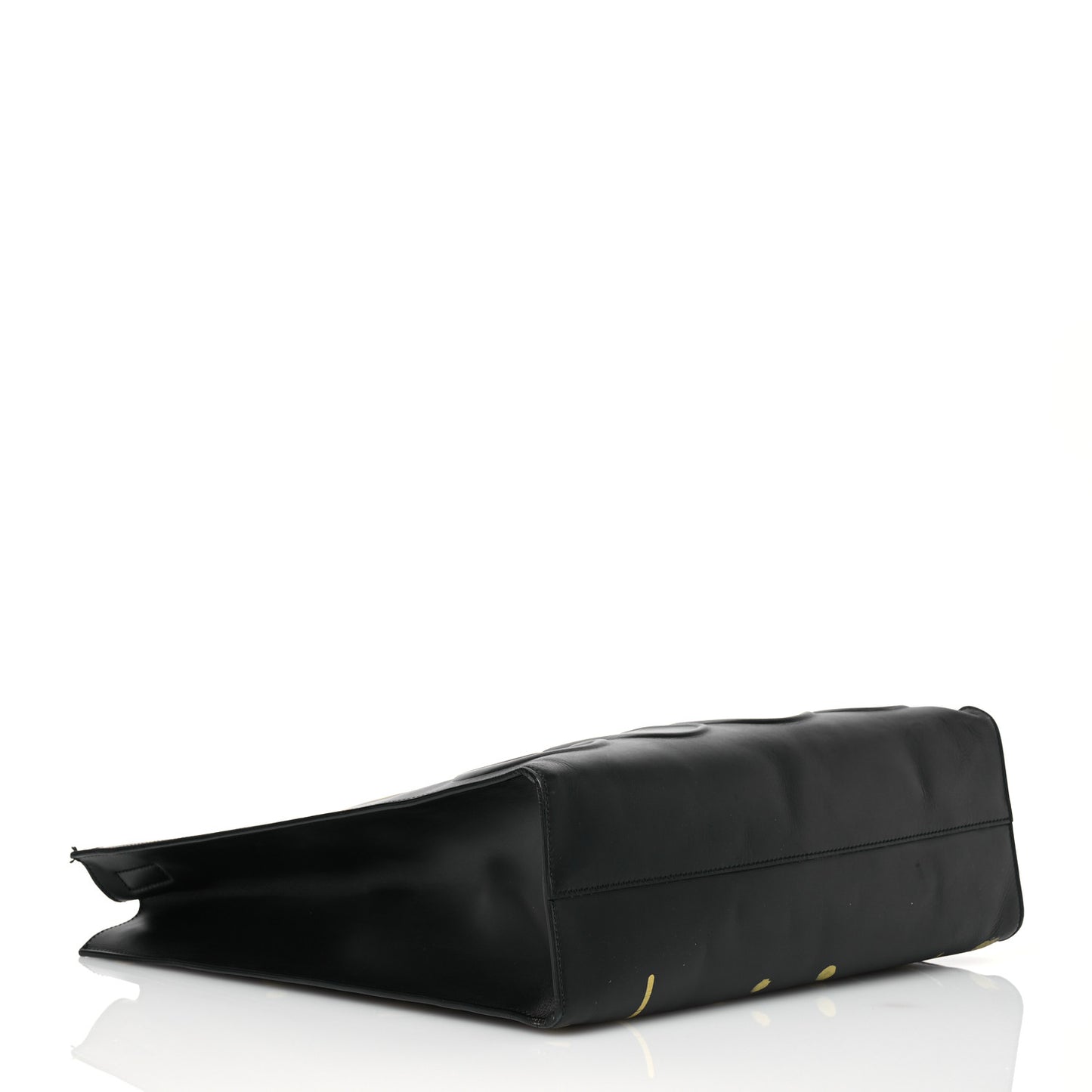 Calfskin GucciGhost Real Medium XL Tote Black Yellow