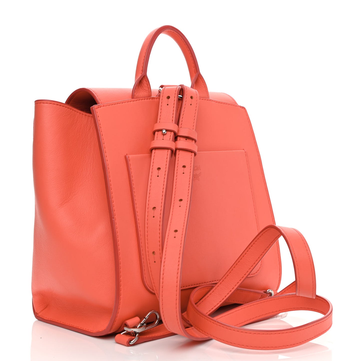 Calfskin Ottomar Monogram Essential Small Backpack Hot Coral