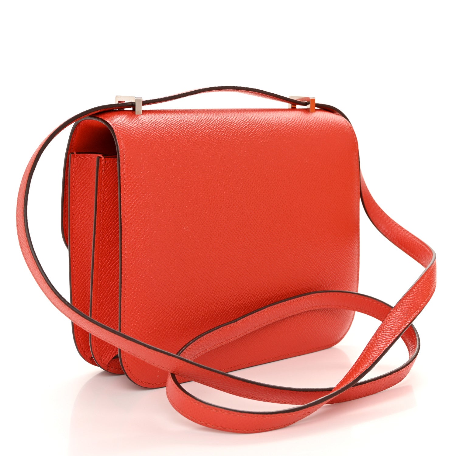 Hermes Epsom Enamel Constance 18 Capucine Sanguine 3 of 12
