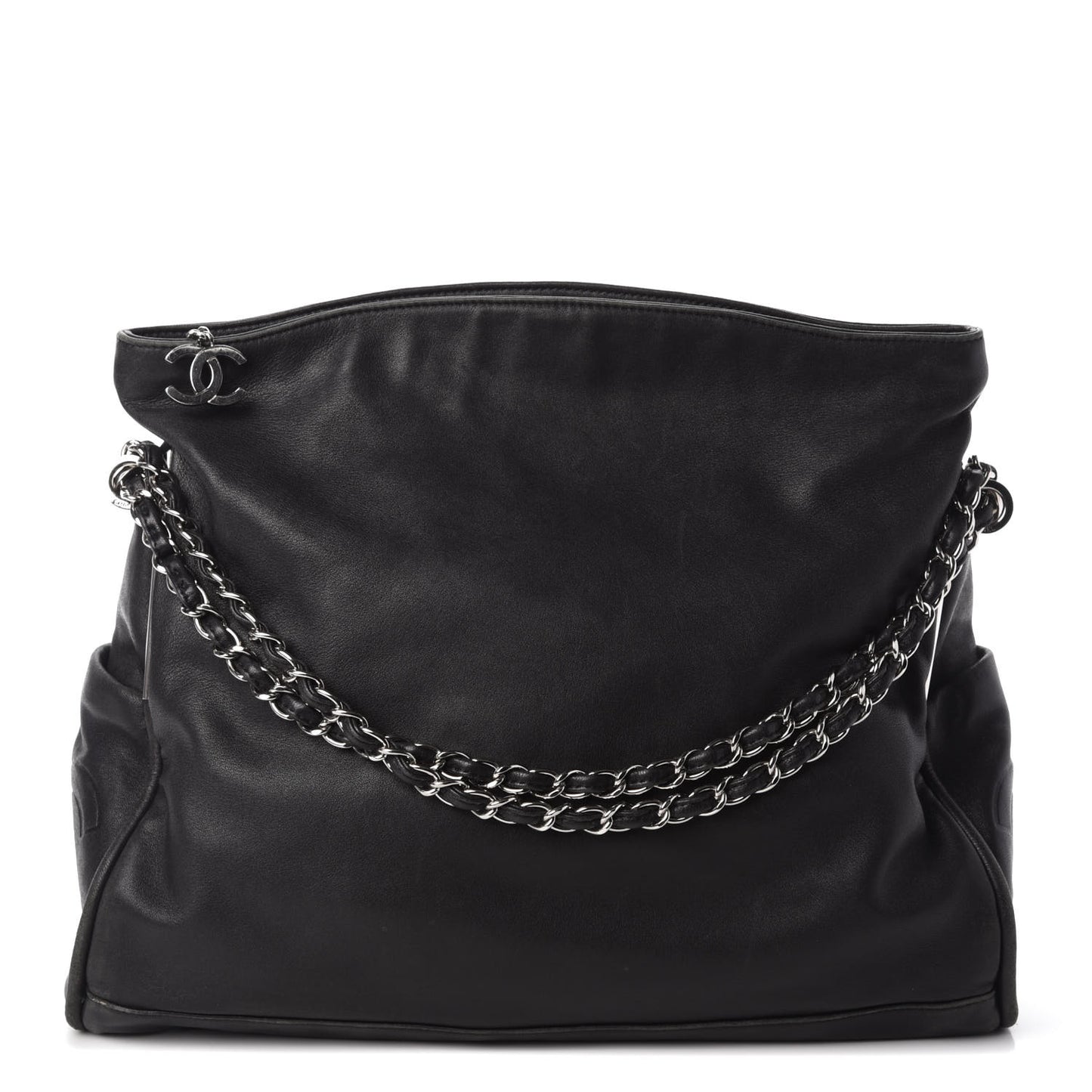 Lambskin Large Ultimate Soft Tote Black