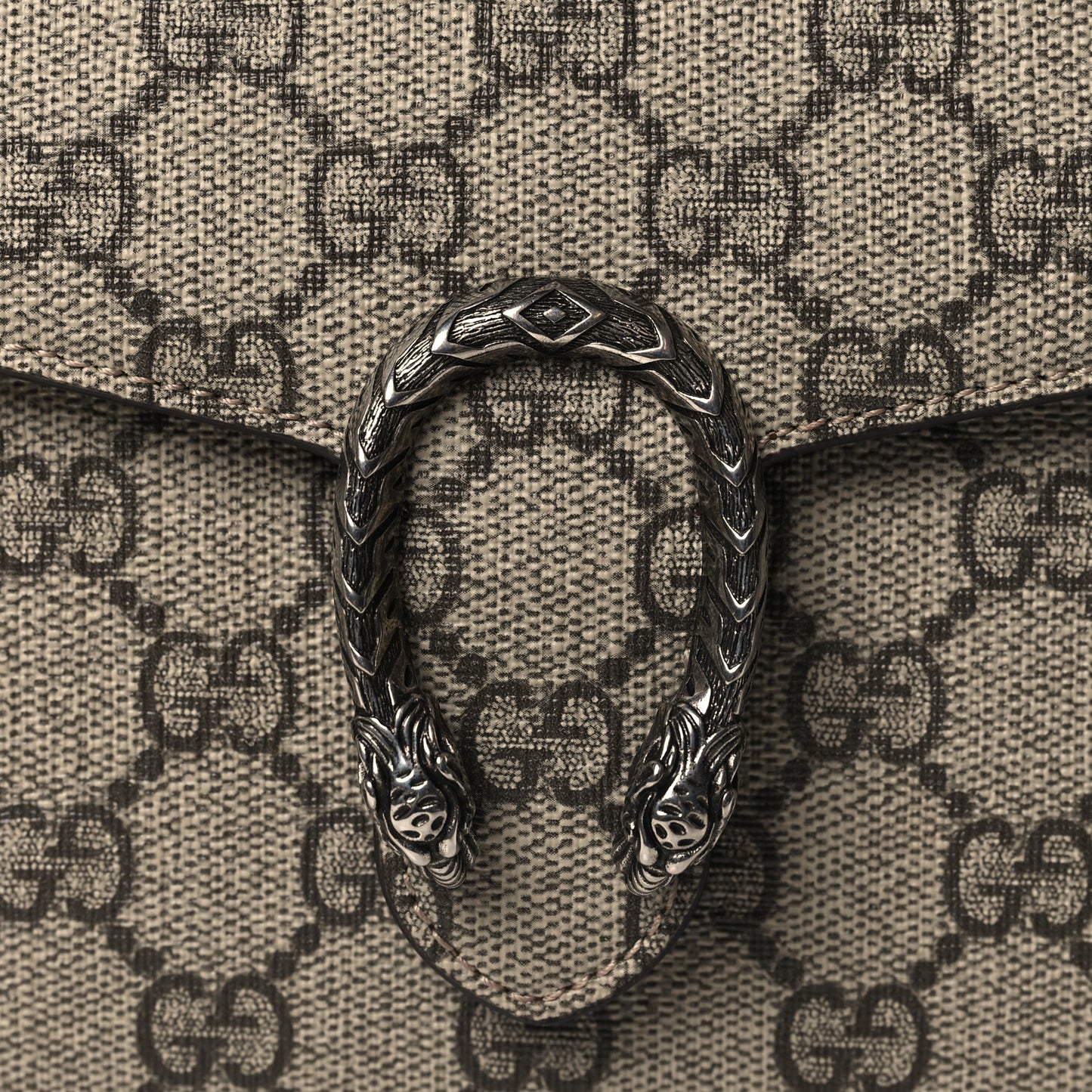GG Supreme Monogram Dionysus Clutch Taupe