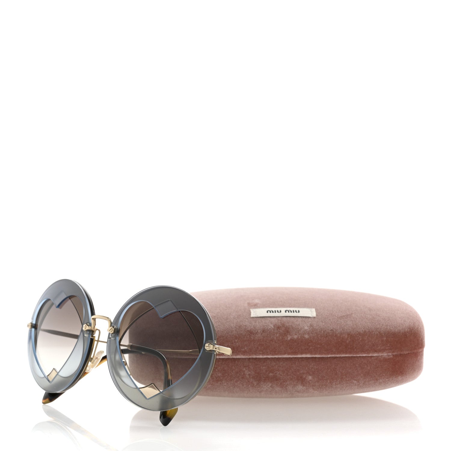 Miu Miu Acetate Heart Round SMU01S Sunglasses Blue 9 of 9