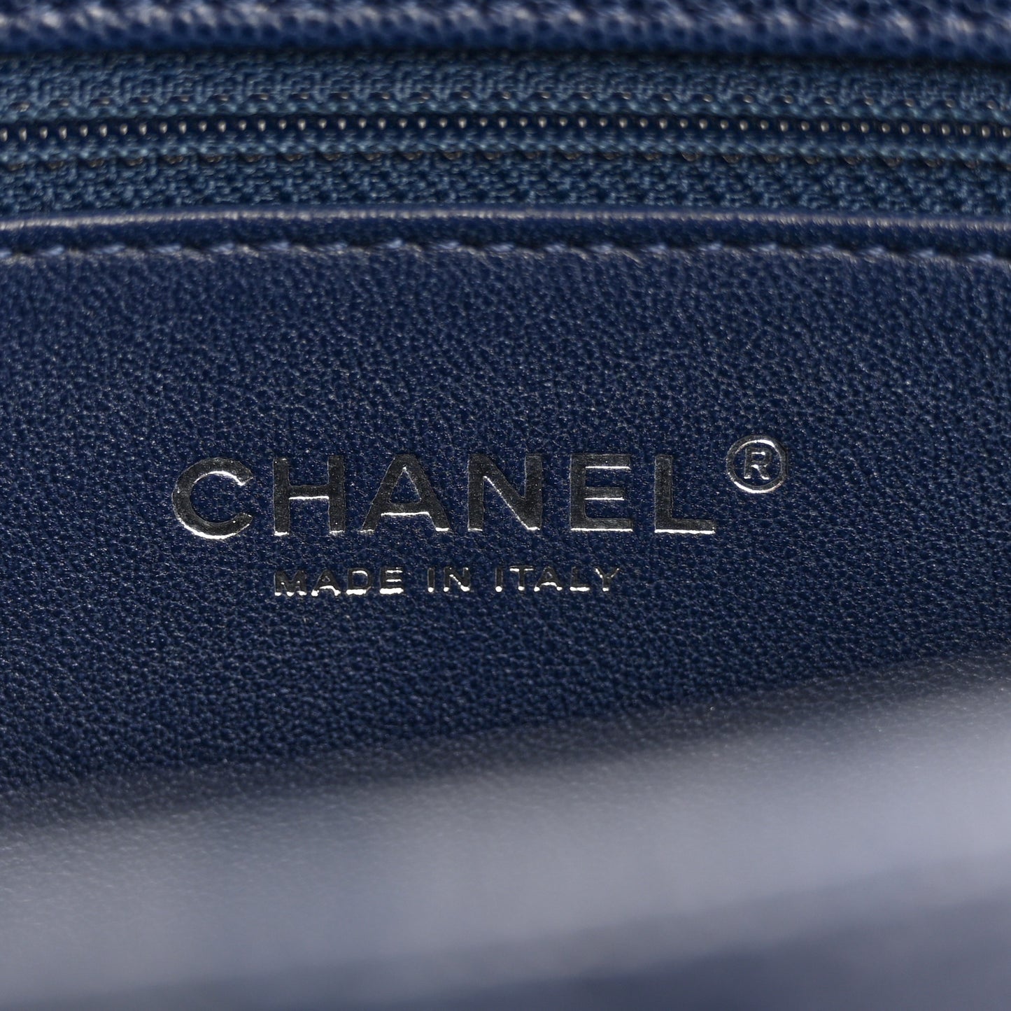 Caviar Lizard Quilted Large Coco Handle Flap Blue