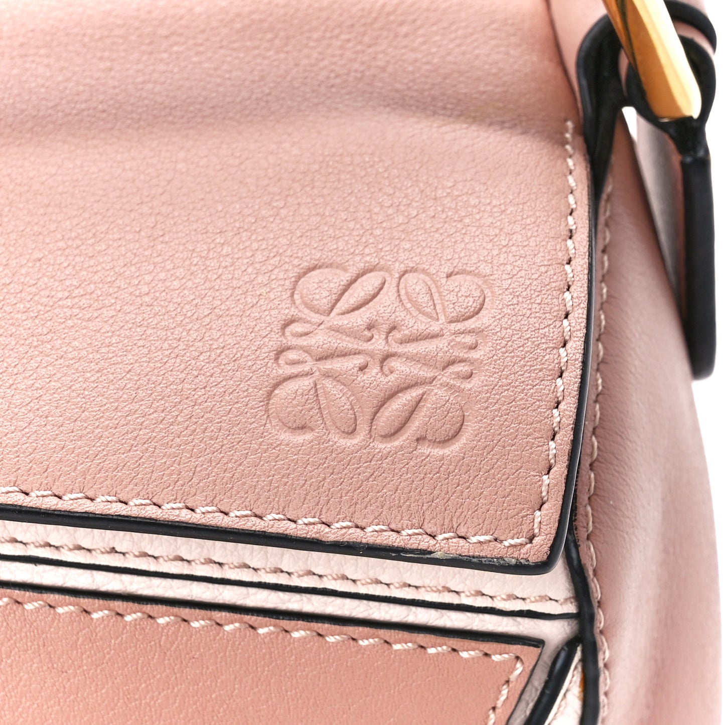Calfskin Suede Medium Puzzle Bag Blush