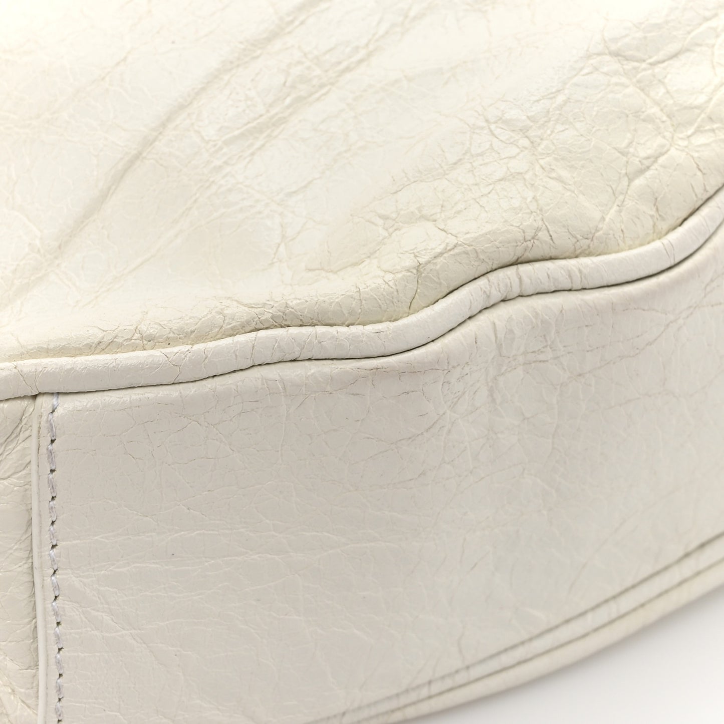 Agneau Arena Le Cagole Shoulder Bag XS Optic White