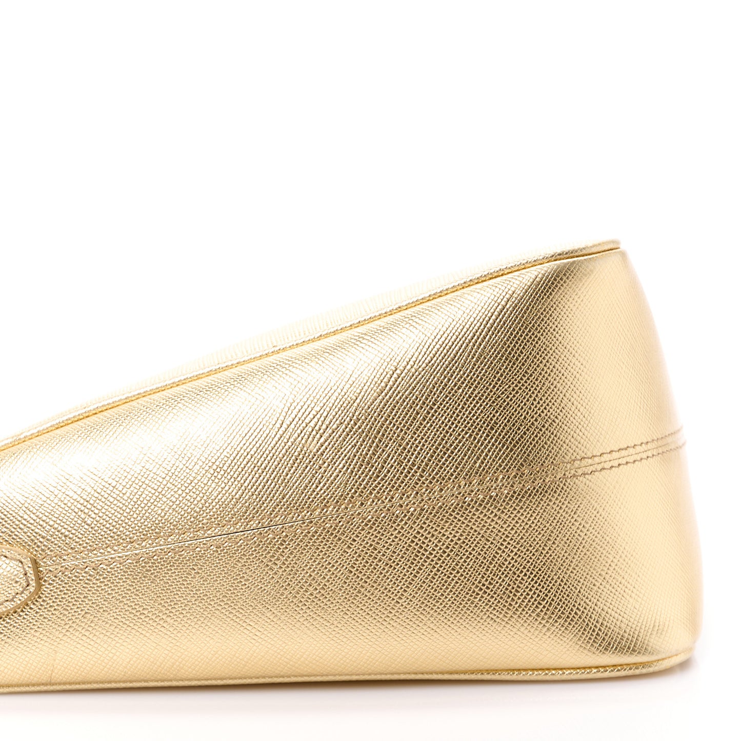 Saffiano Lux Triangle Shoulder Bag Platino