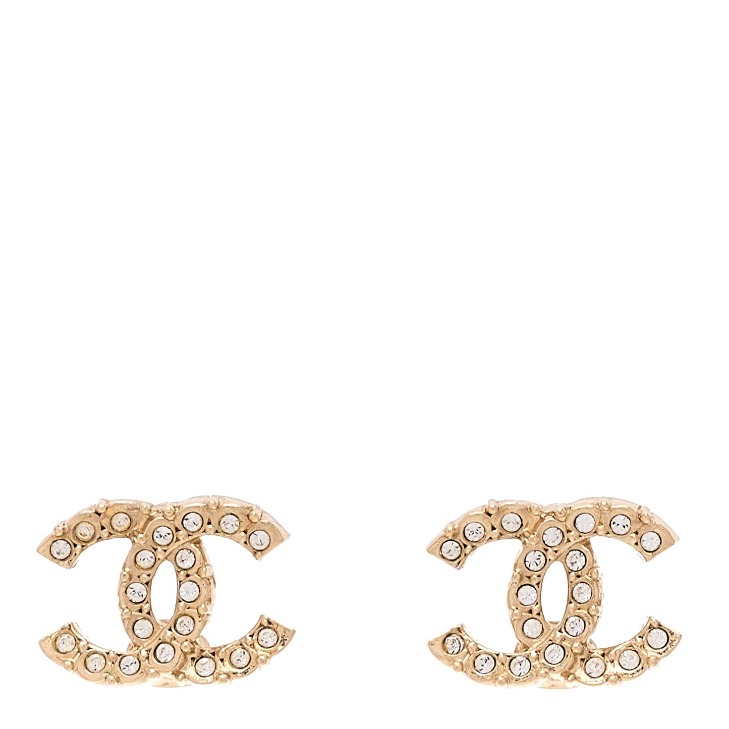 Crystal CC Earrings Gold