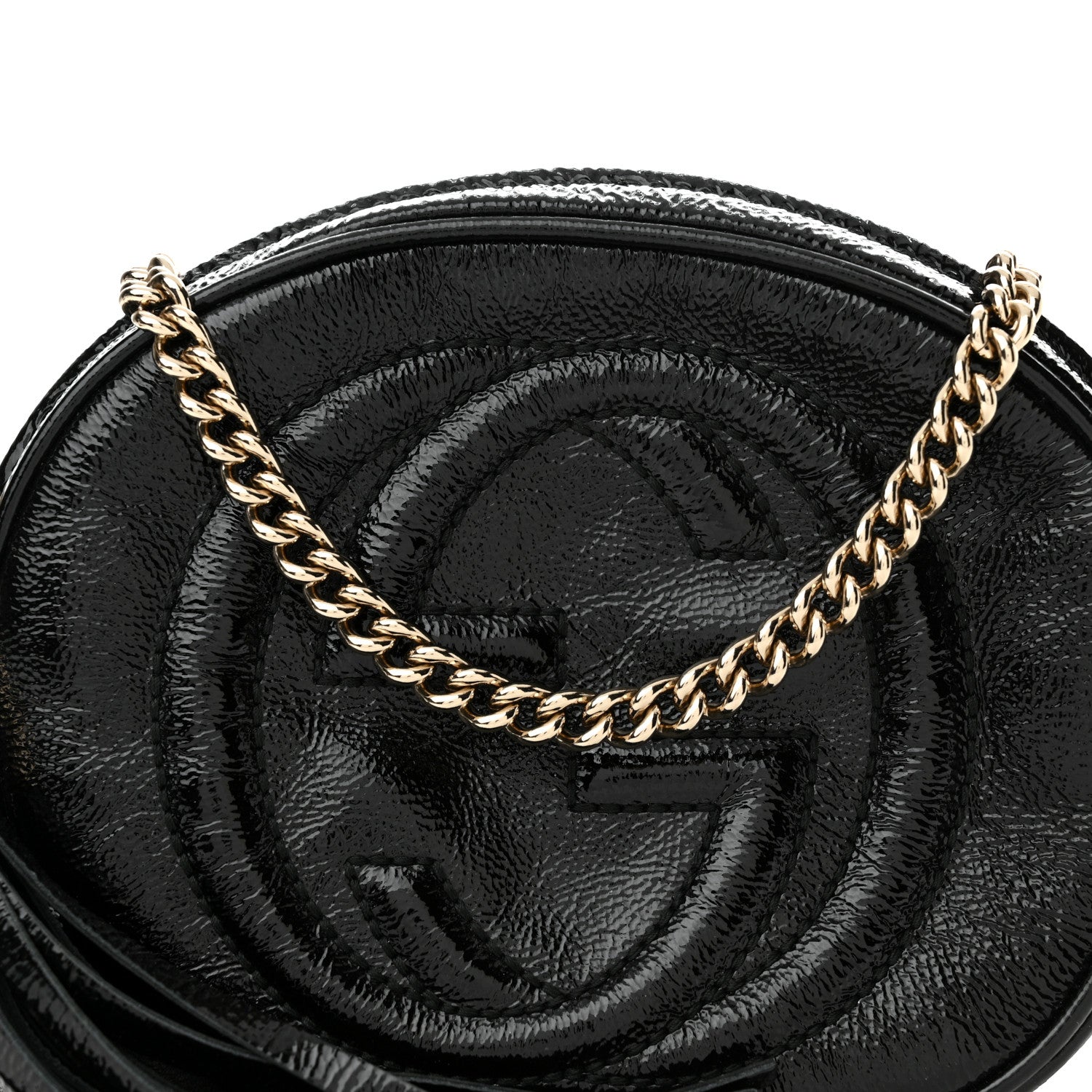 Gucci Patent Mini Soho Chain Bag Black 8 of 10