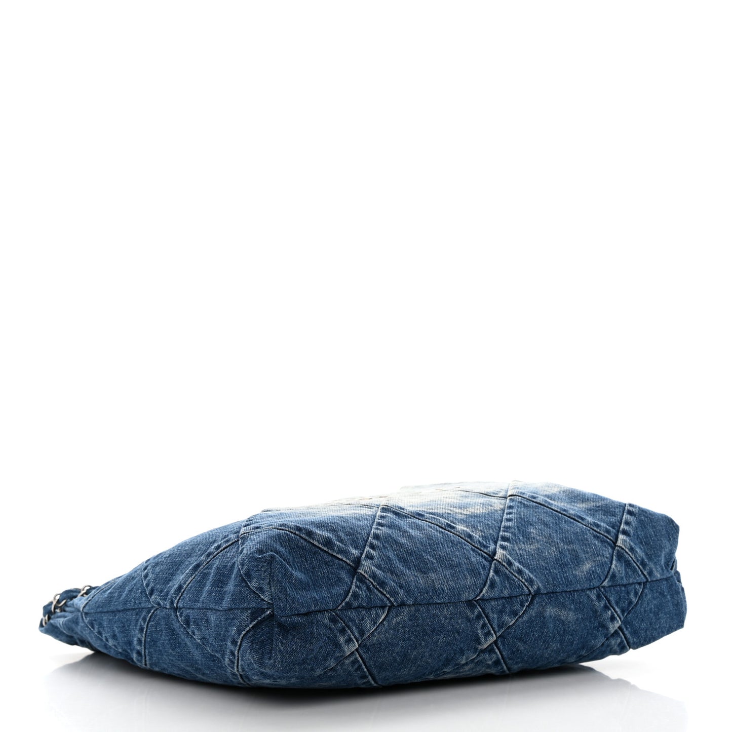 Denim Quilted Chanel 22 Blue