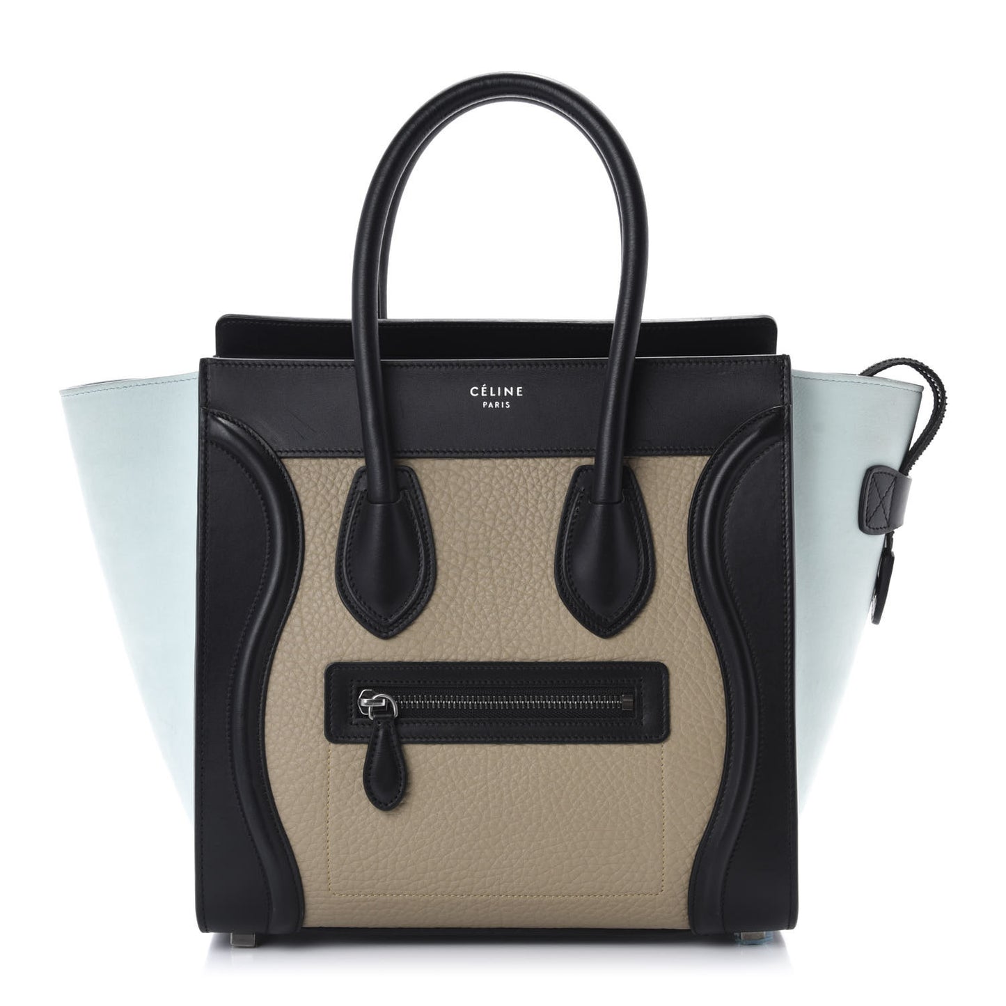 Bullhide Calfskin Nubuck Micro Tri-Color Luggage Beige