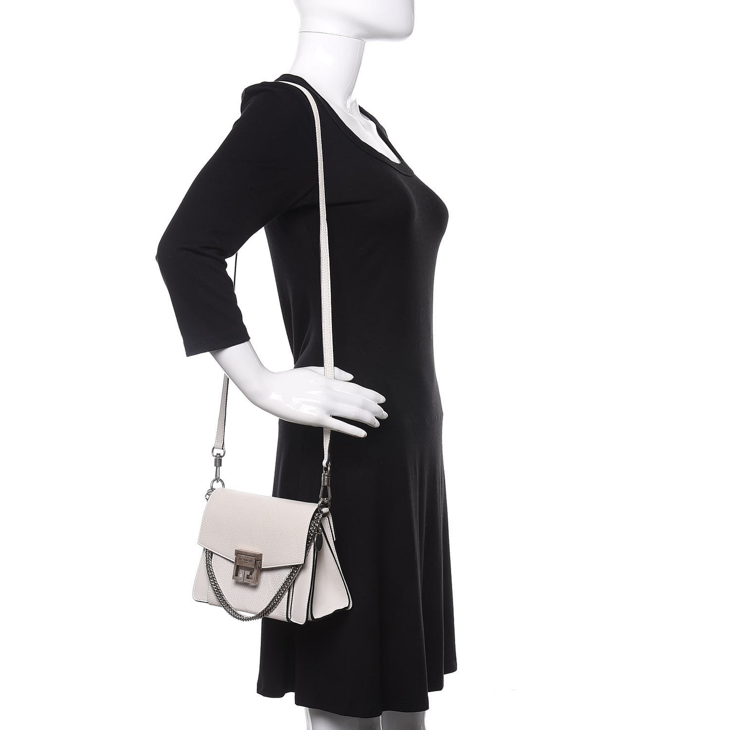 Goatskin Small GV3 Shoulder Bag White