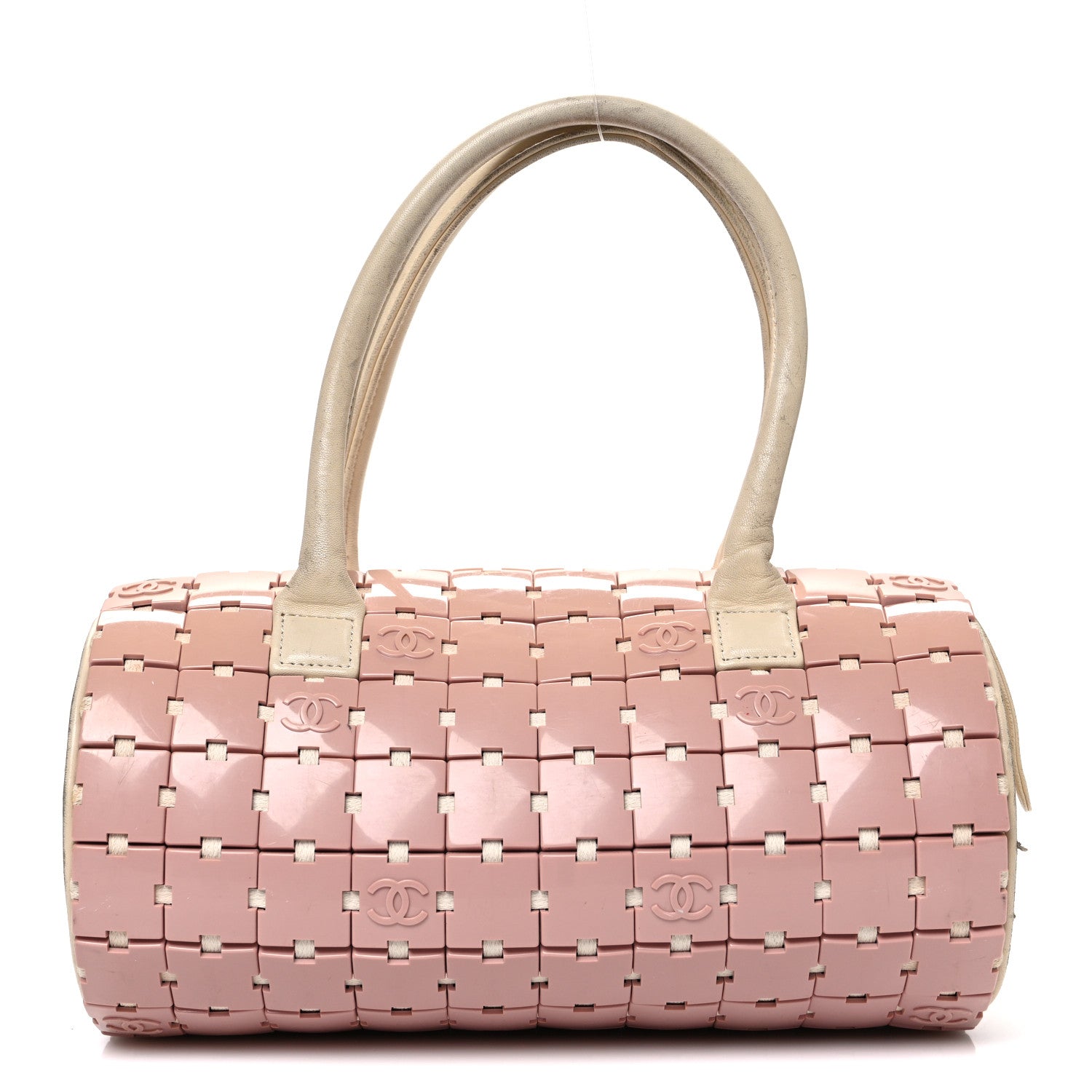 Chanel Lambskin Resin Tile Bowler Pink 1828102 – FASHIONPHILE