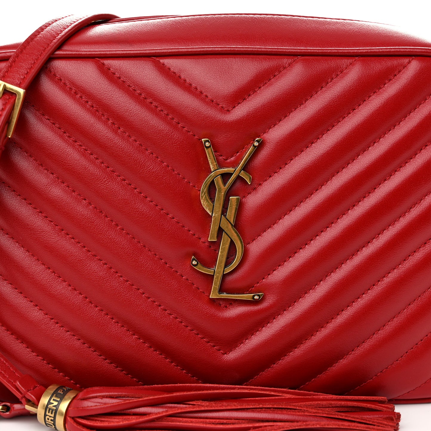Calfskin Matelasse Monogram Lou Camera Bag Rouge Eros