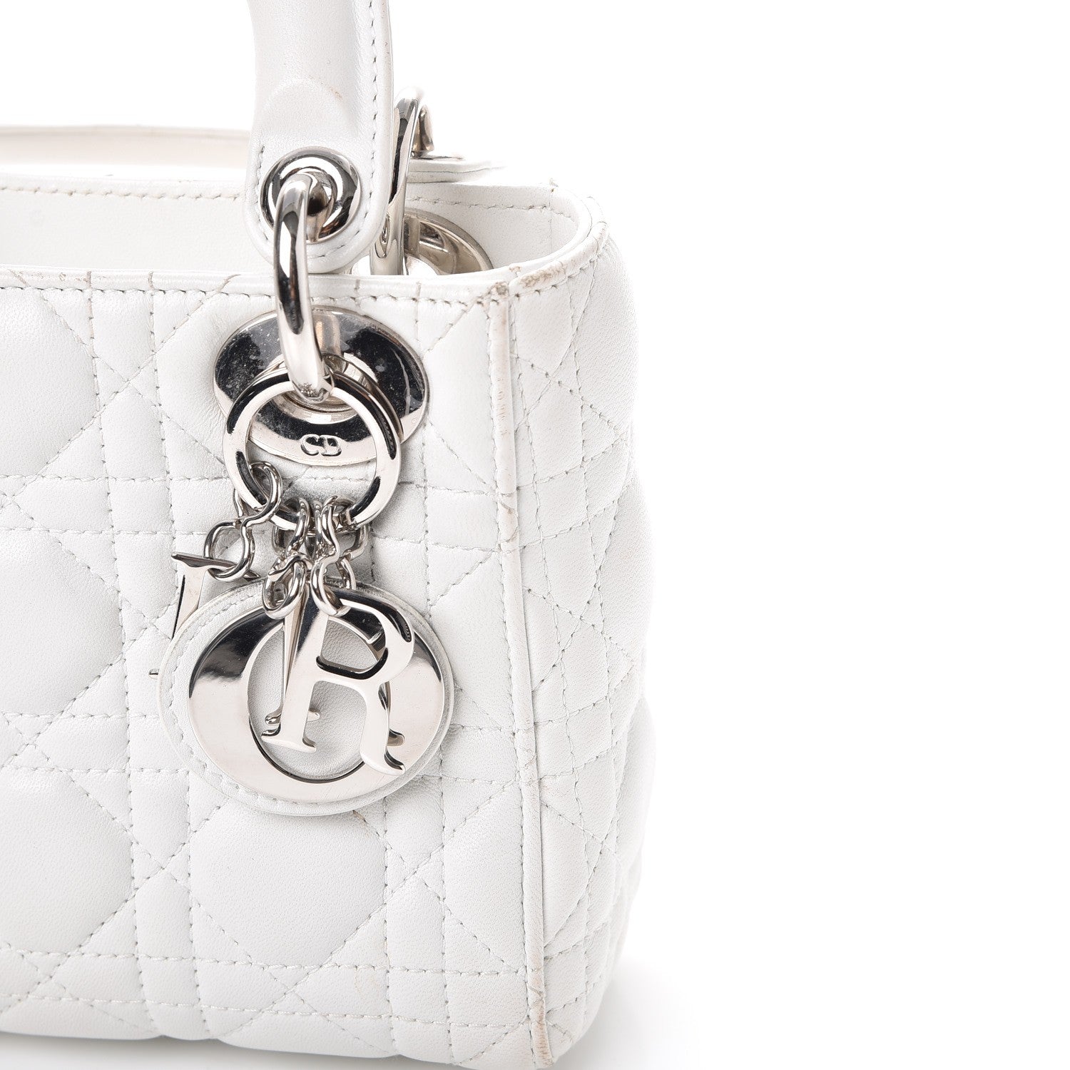 Christian Dior Lambskin Cannage Mini Lady Dior White 11 of 18