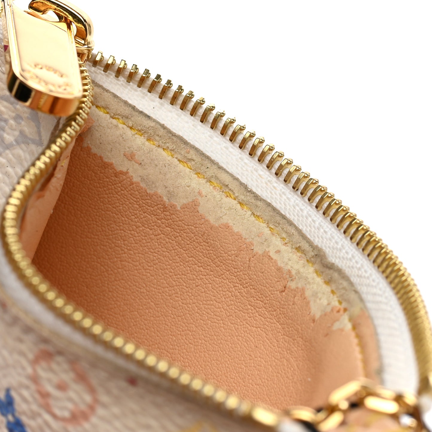 Monogram Multicolor Key Pouch White