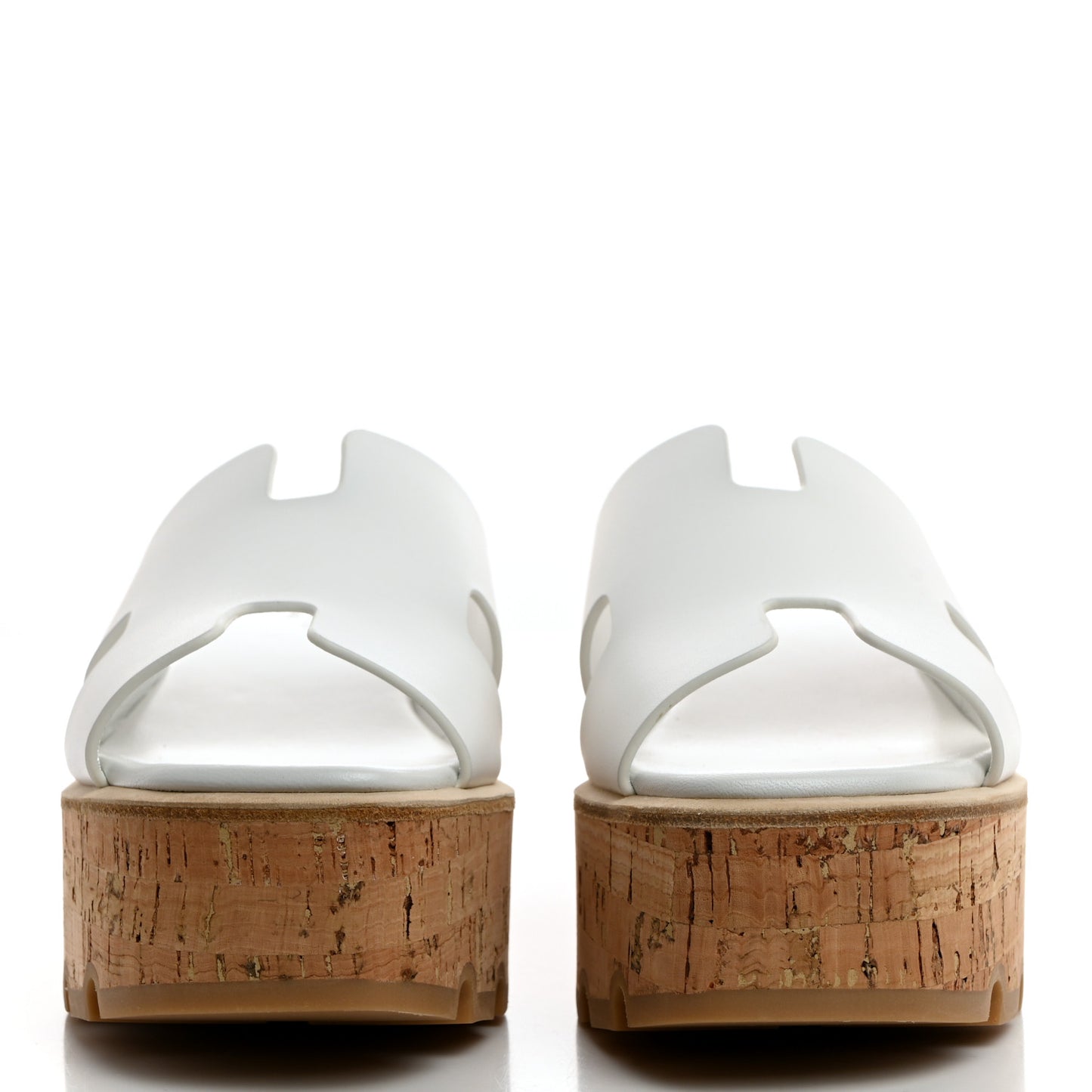 Calfskin Cork Eze 30 Sandals 37 White