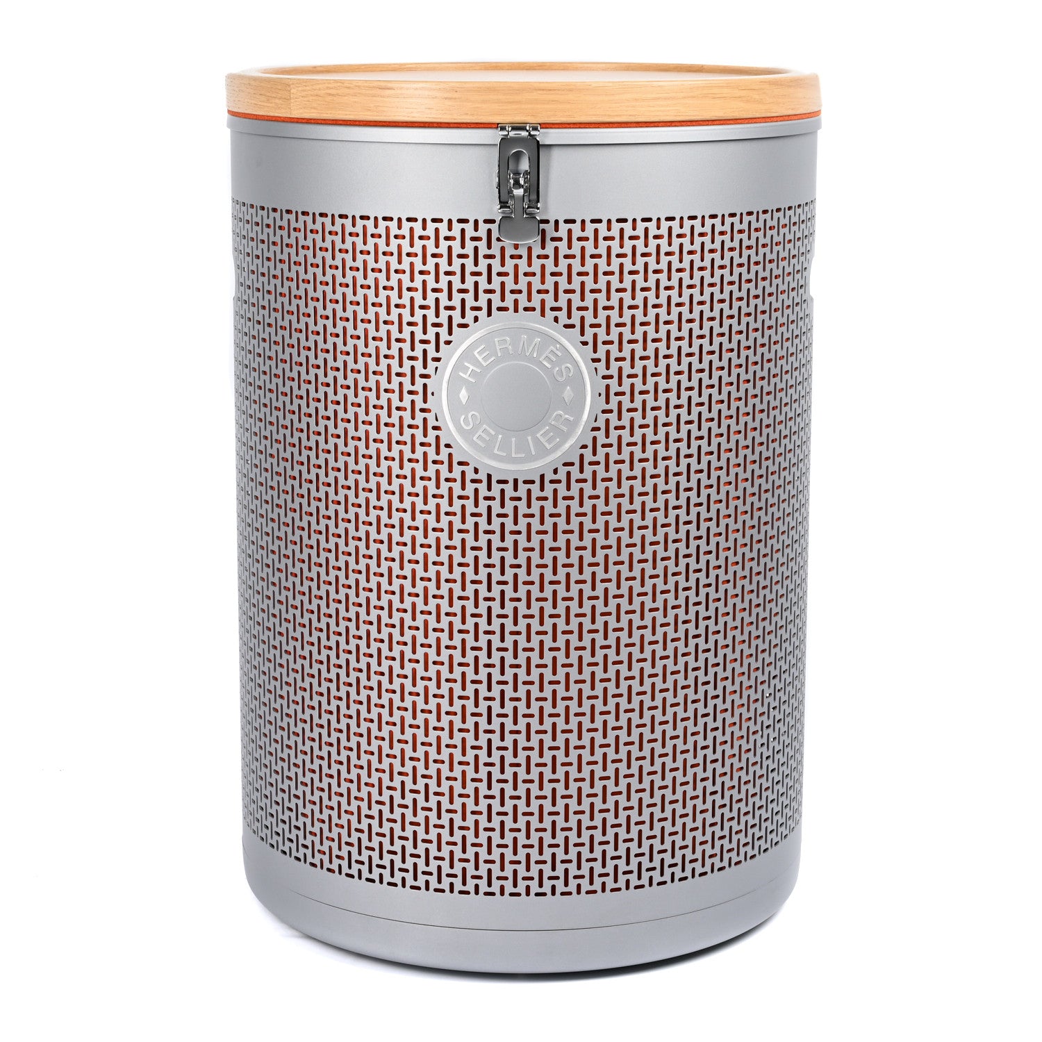 Hermes Aluminum Felt Oak Wood Carrou'Selle Saddle Box 1 of 12