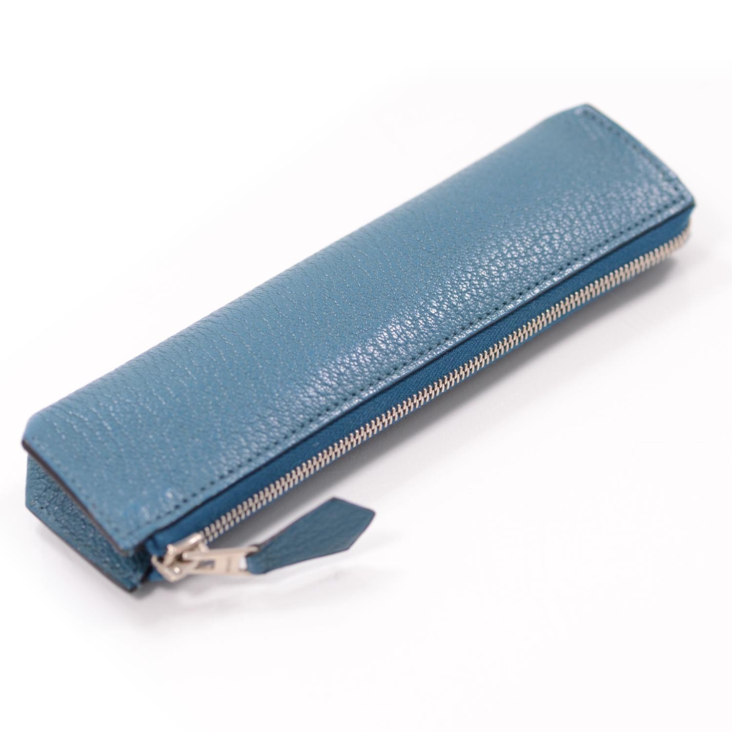 Hermes Chevre Mysore Piccolo Pencil Case Cobalt 35285 – FASHIONPHILE
