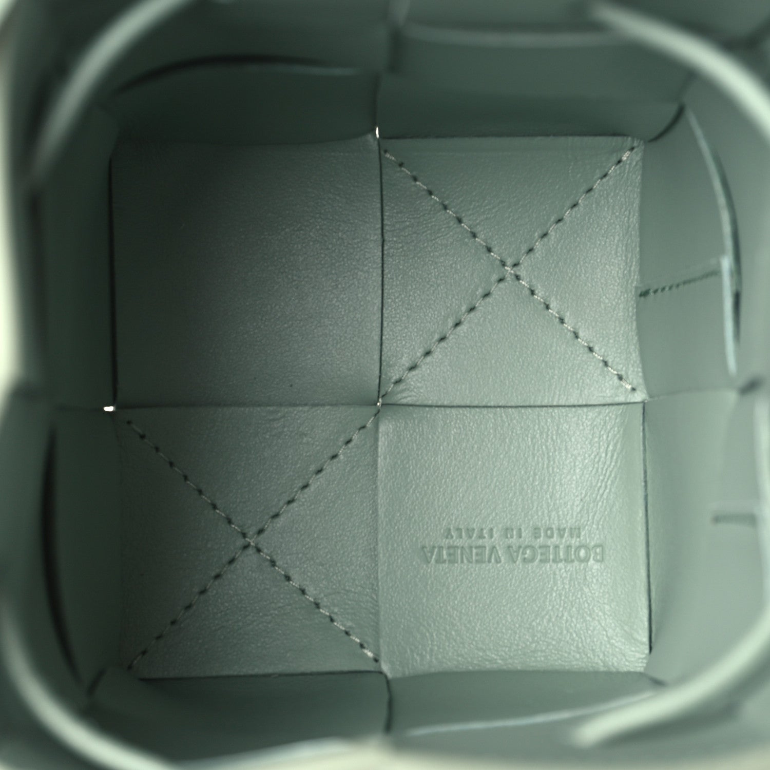 Bottega Veneta Nappa Maxi Intrecciato Mini Cassette Bucket Bag New Sauge 5 of 9