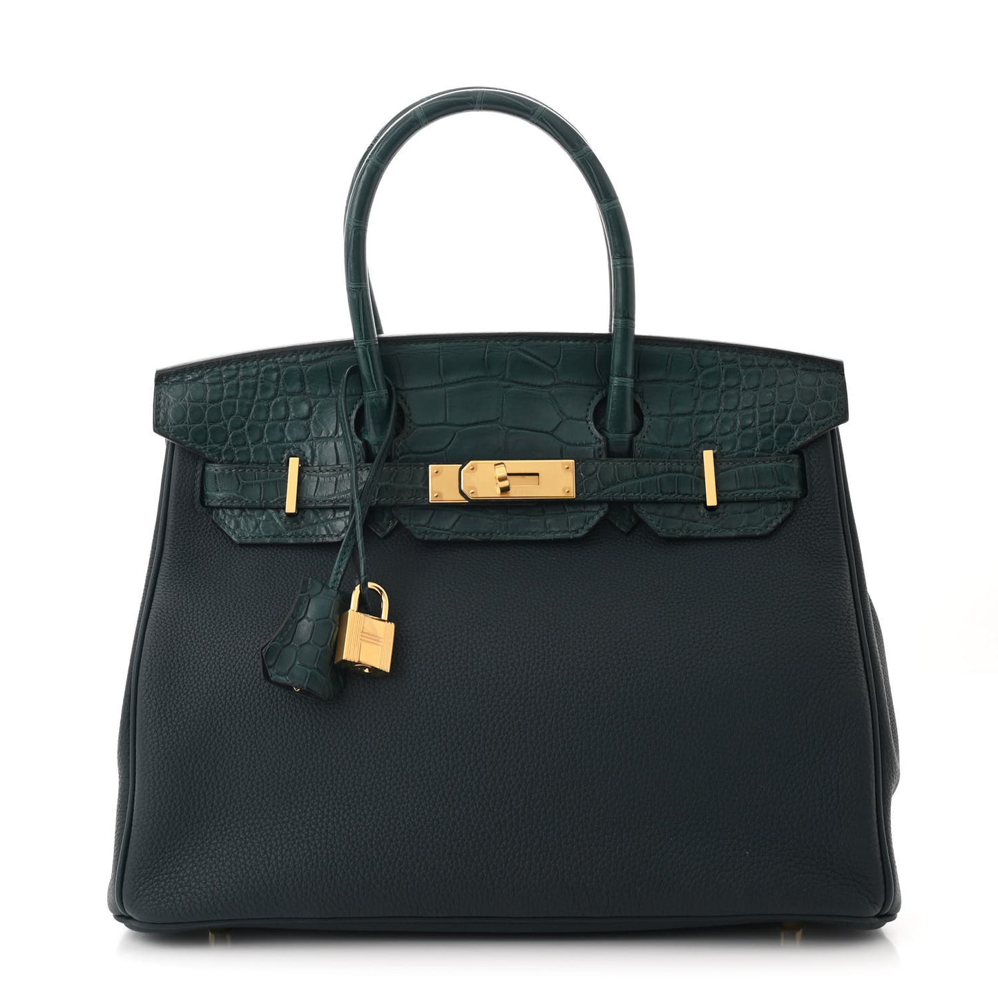 Togo Matte Alligator Birkin Touch 30 Vert Cypress